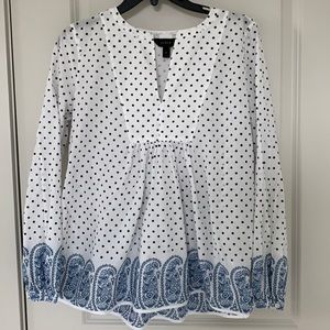 J.CREW DOTTED SUMMER TOP